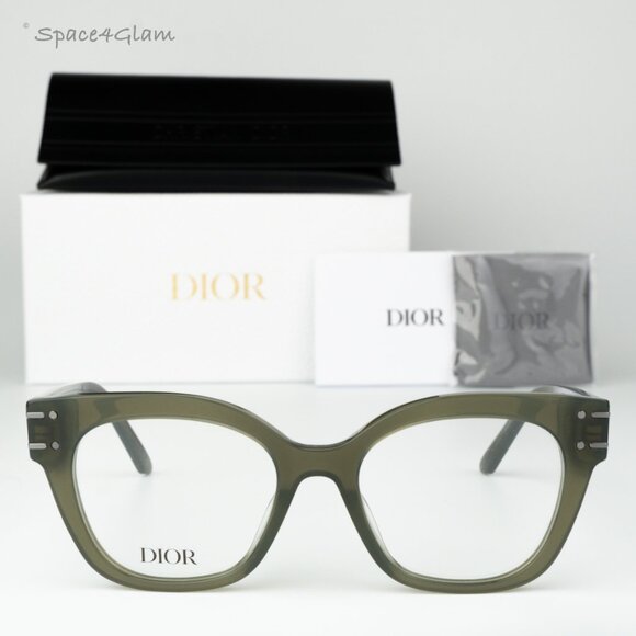 Dior Women Eyeglasses Green Demo Geometric DIORSIGNATUREO CD50054I 098 B2I NEW - Picture 3 of 8
